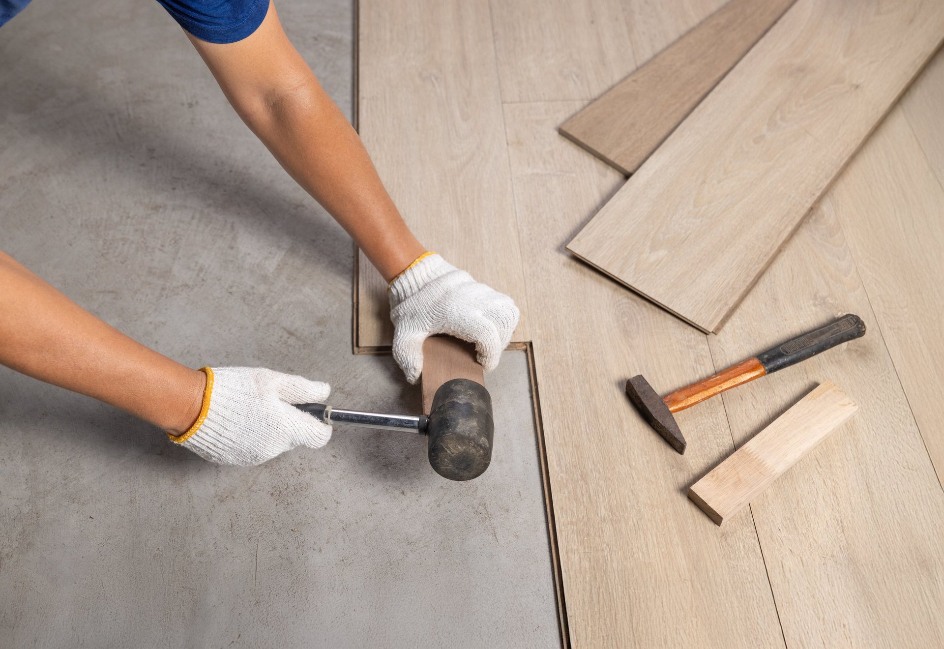 Professional renovator at work